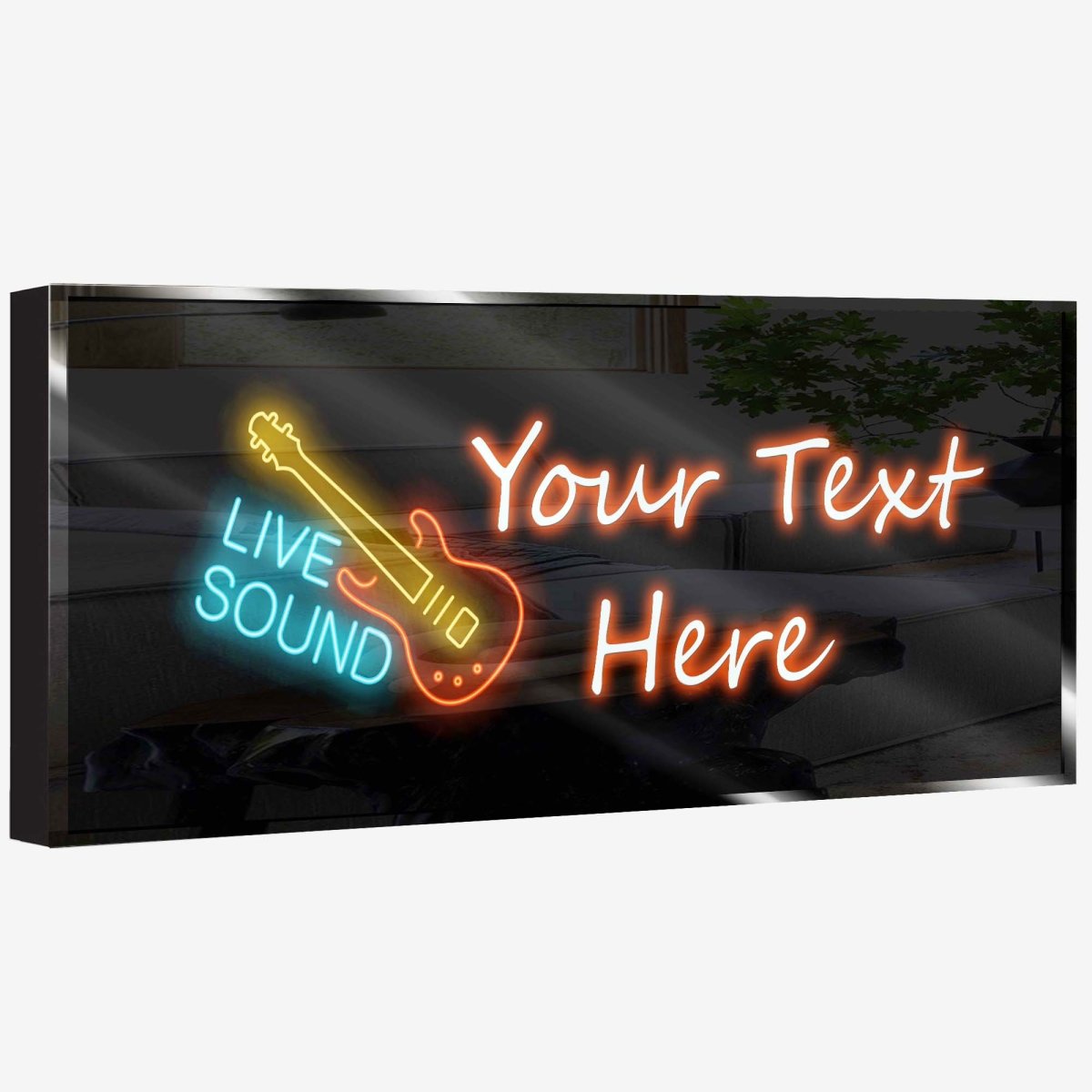 Personalized Neon Sign Live Sound Guitar - madaboutneon