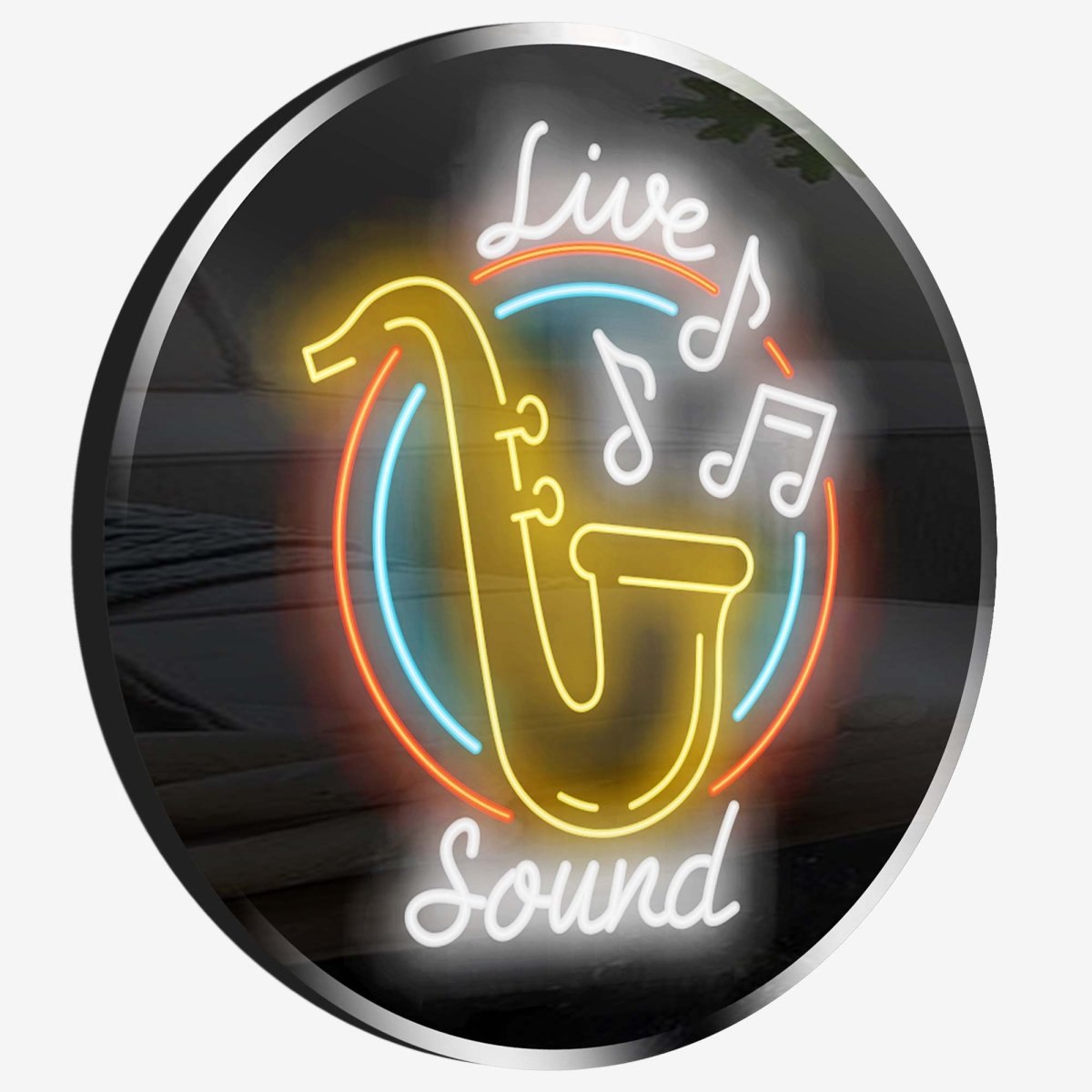 Personalized Neon Sign Live Sound Saxophone - madaboutneon