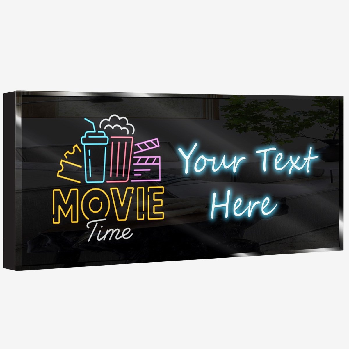 Personalized Neon Sign Movie Time - madaboutneon