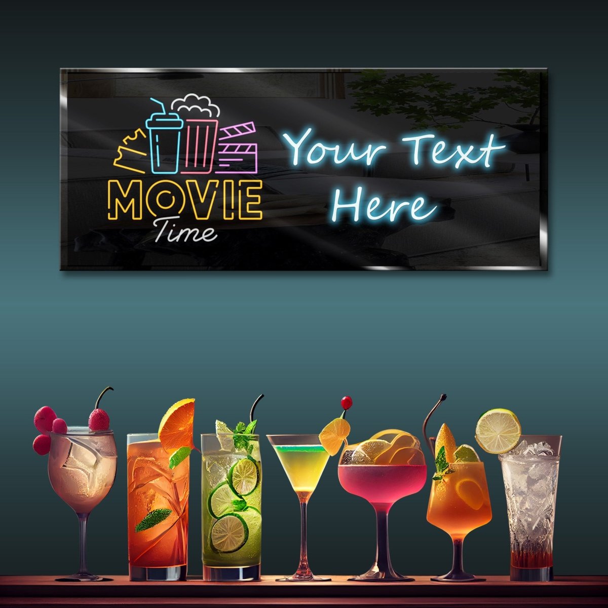 Personalized Neon Sign Movie Time - madaboutneon
