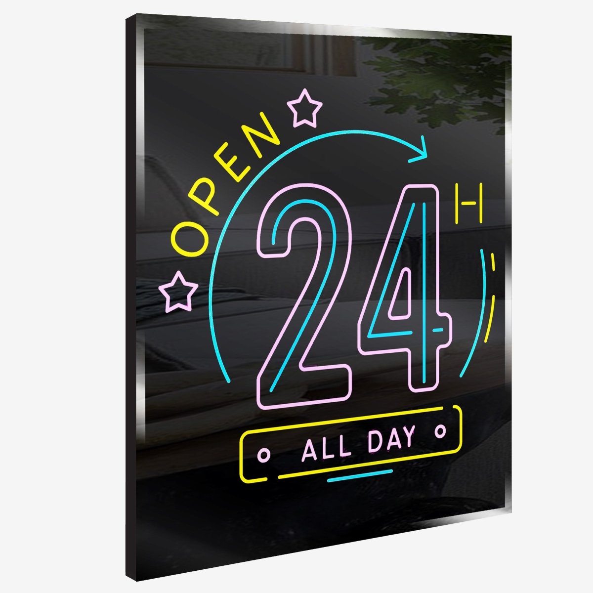 Personalized Neon Sign Open 24 All Day - madaboutneon