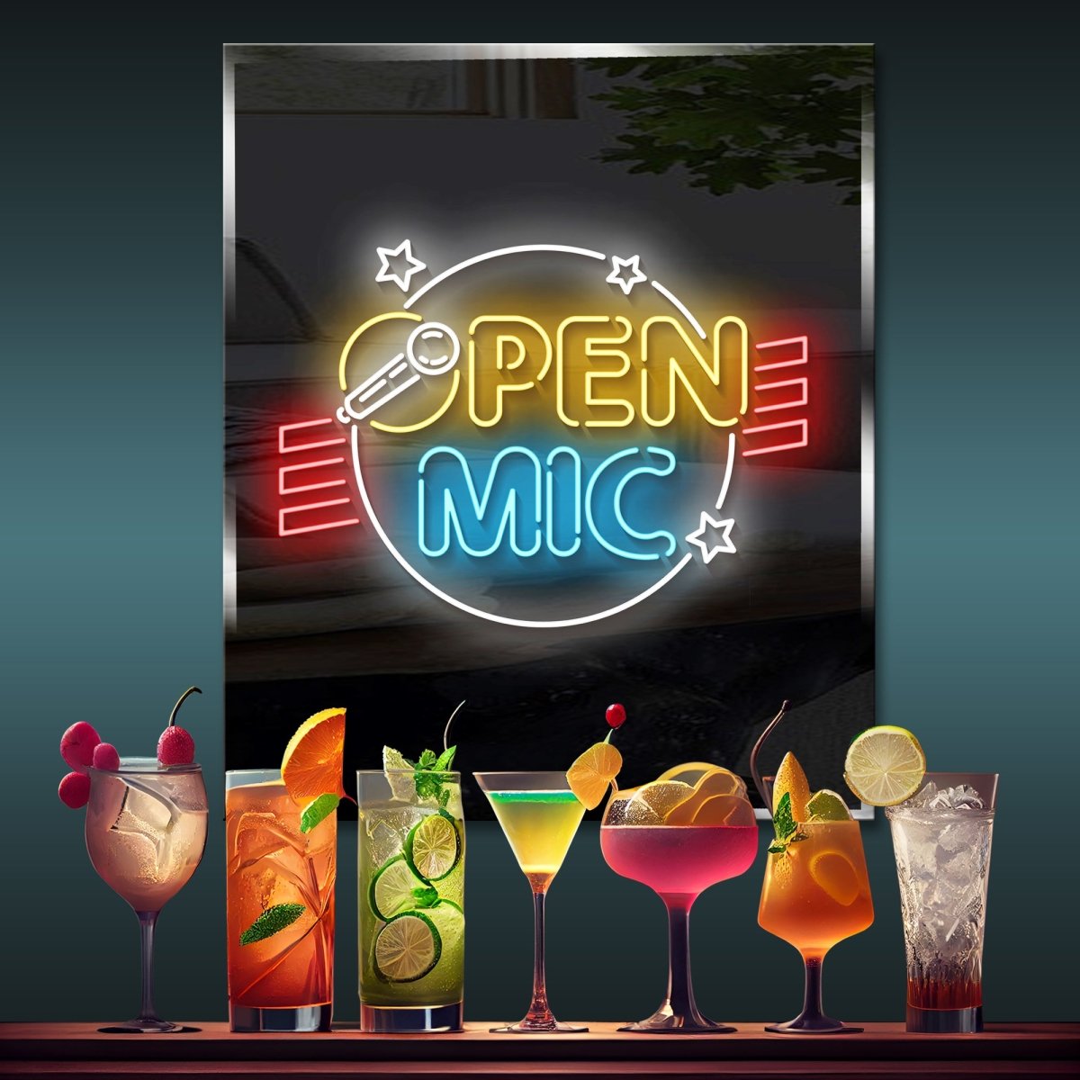 Personalized Neon Sign Open Mic - madaboutneon