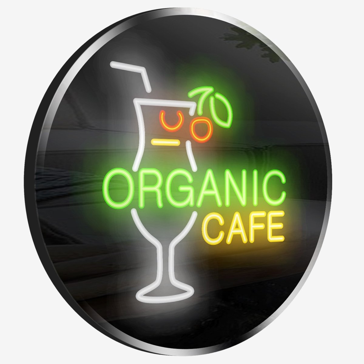 Personalized Neon Sign Organic Café - madaboutneon