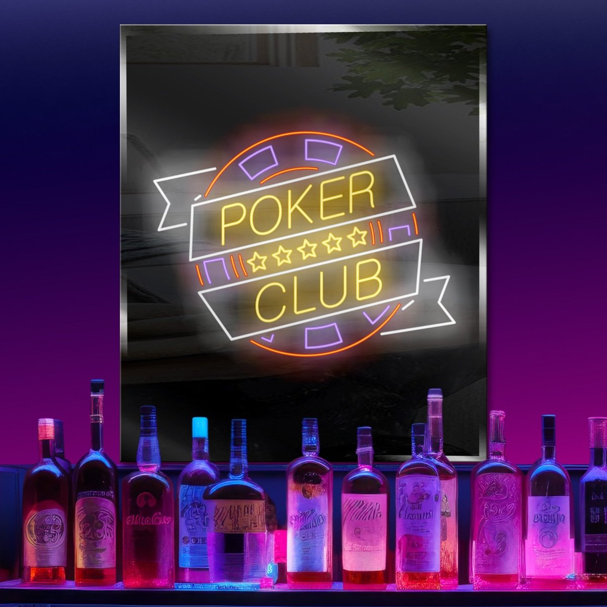 Personalized Neon Sign Poker Club 23 - madaboutneon