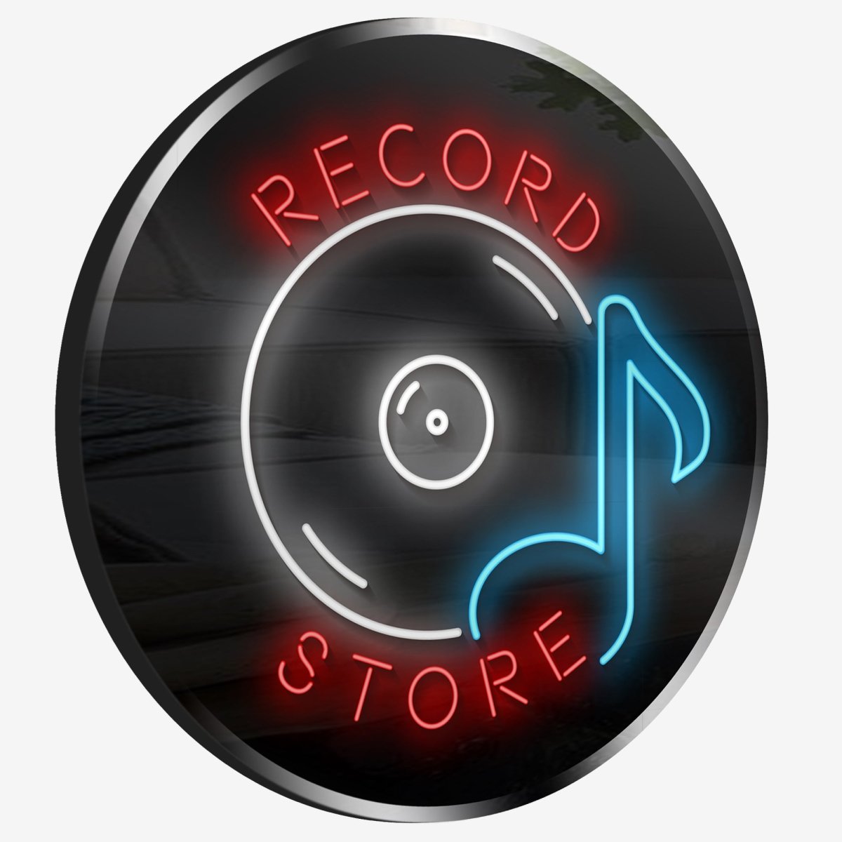 Personalized Neon Sign Record Store - madaboutneon