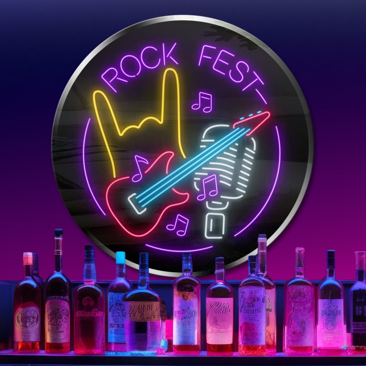 Personalized Neon Sign Rock Fest - madaboutneon