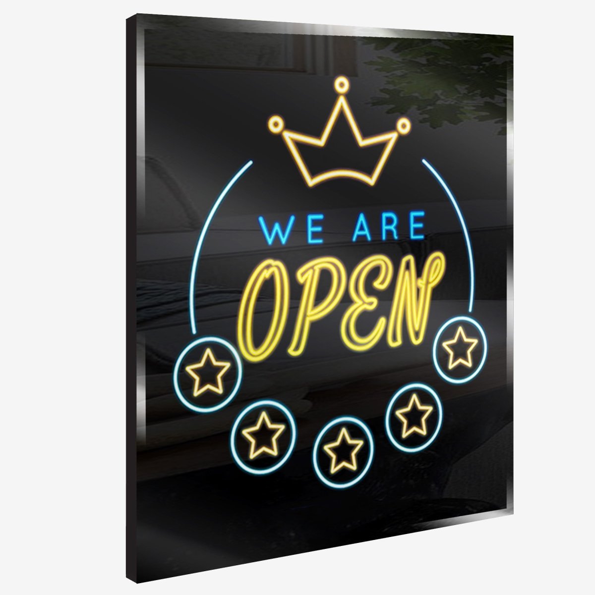 Personalized Neon Sign We are Open Crown - madaboutneon