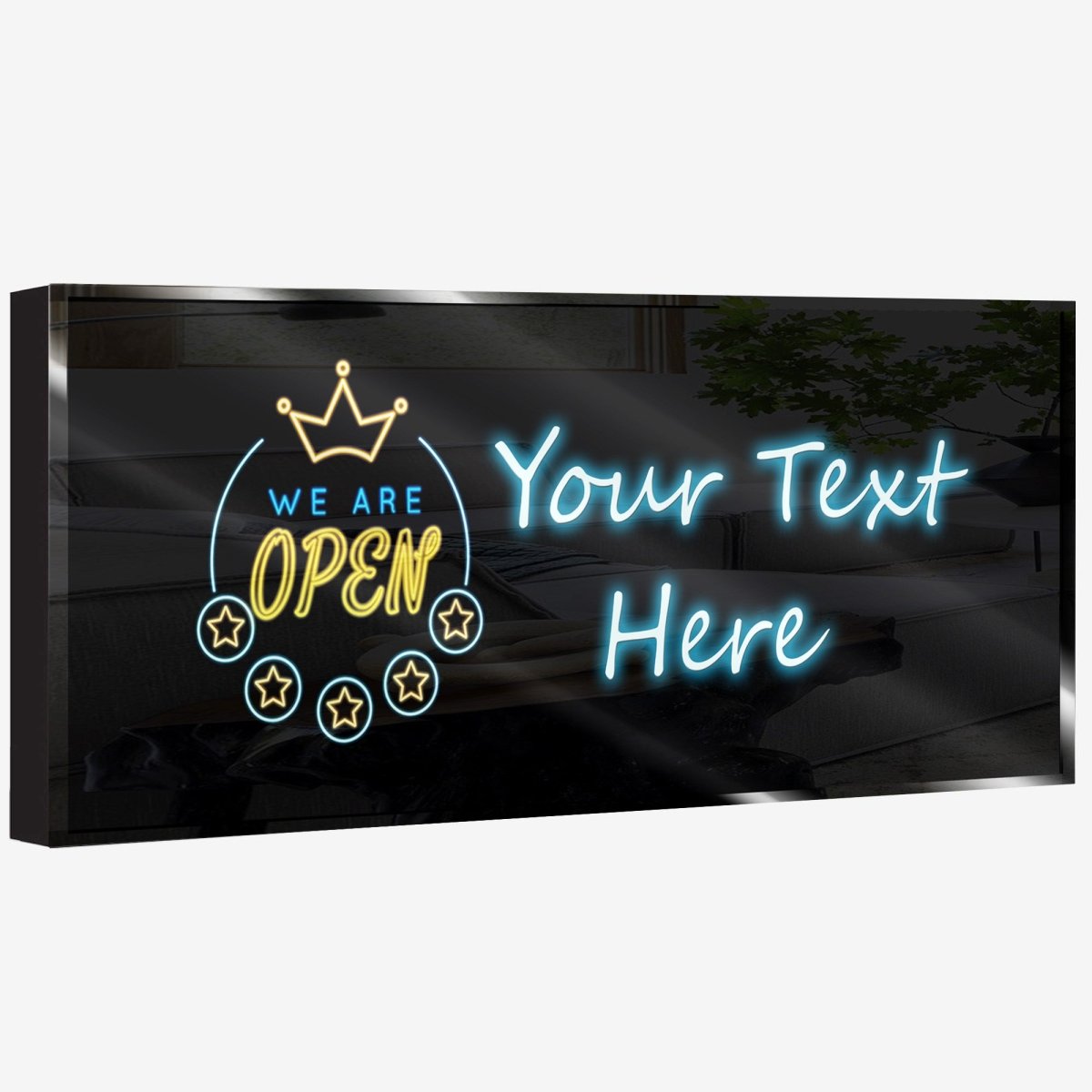 Personalized Neon Sign We are Open Crown - madaboutneon