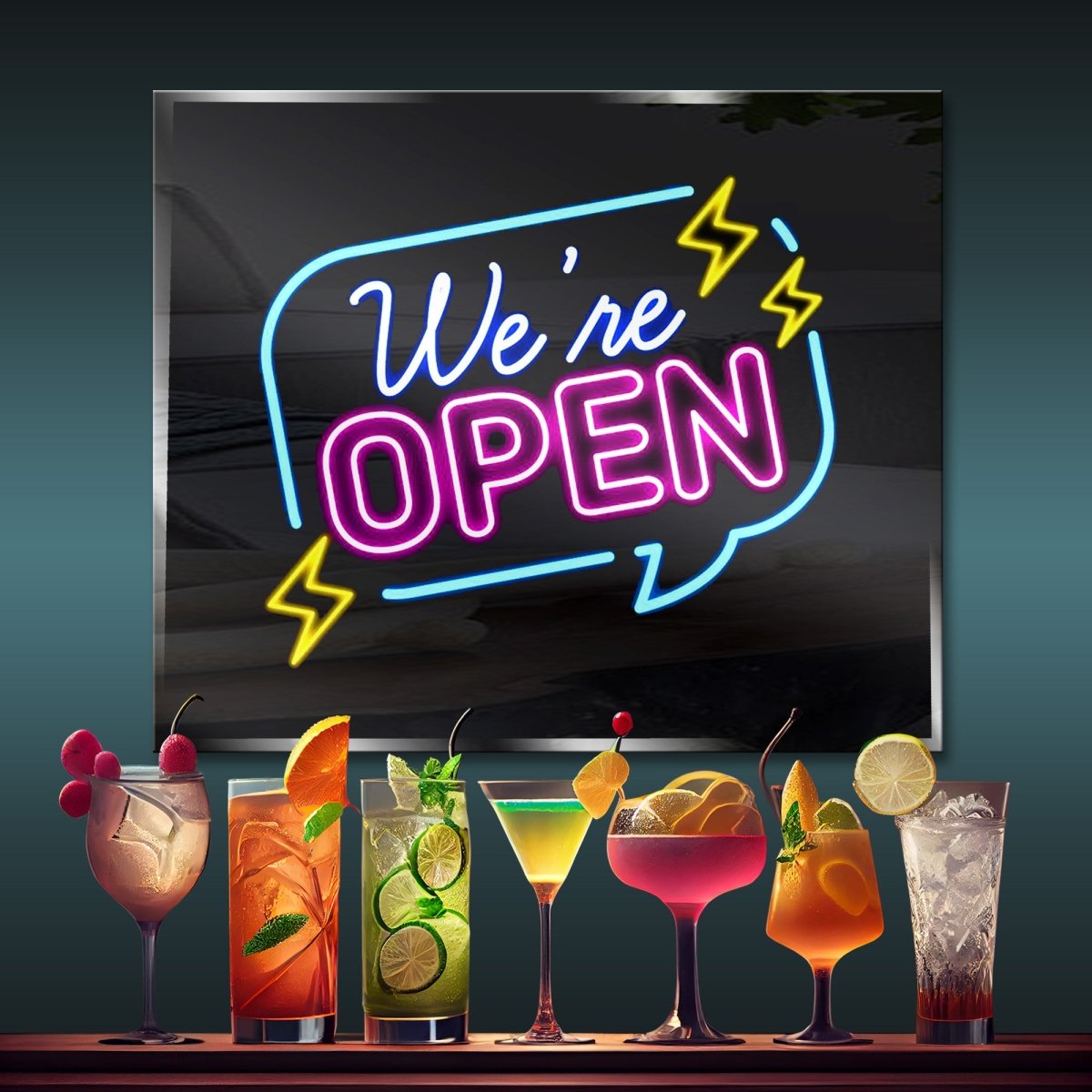 Personalized Neon Sign Were Open 2 - madaboutneon