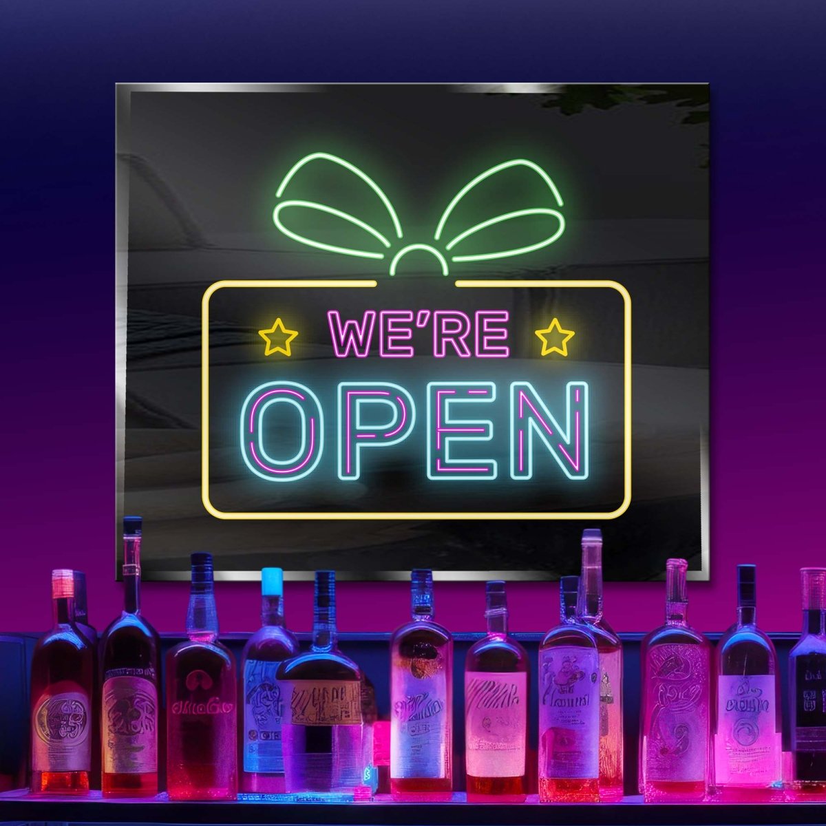 Personalized Neon Sign Were Open 7 - madaboutneon