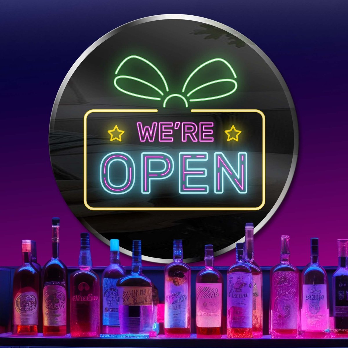 Personalized Neon Sign Were Open 7 - madaboutneon