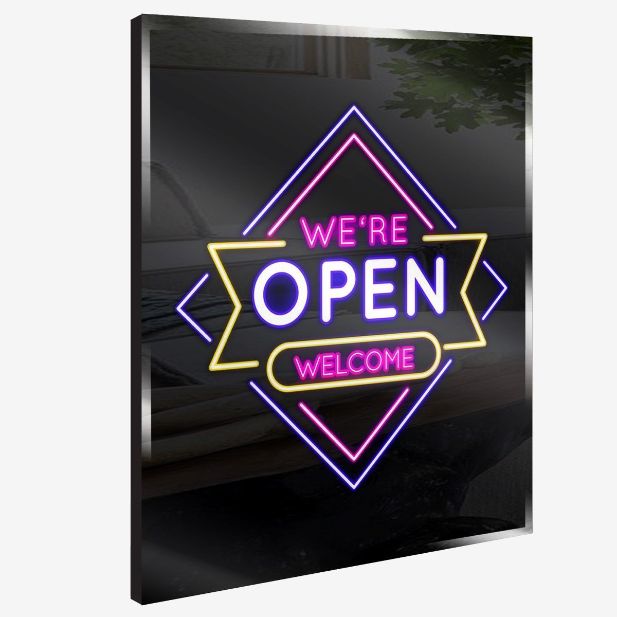 Personalized Neon Sign Were Open Welcome - madaboutneon