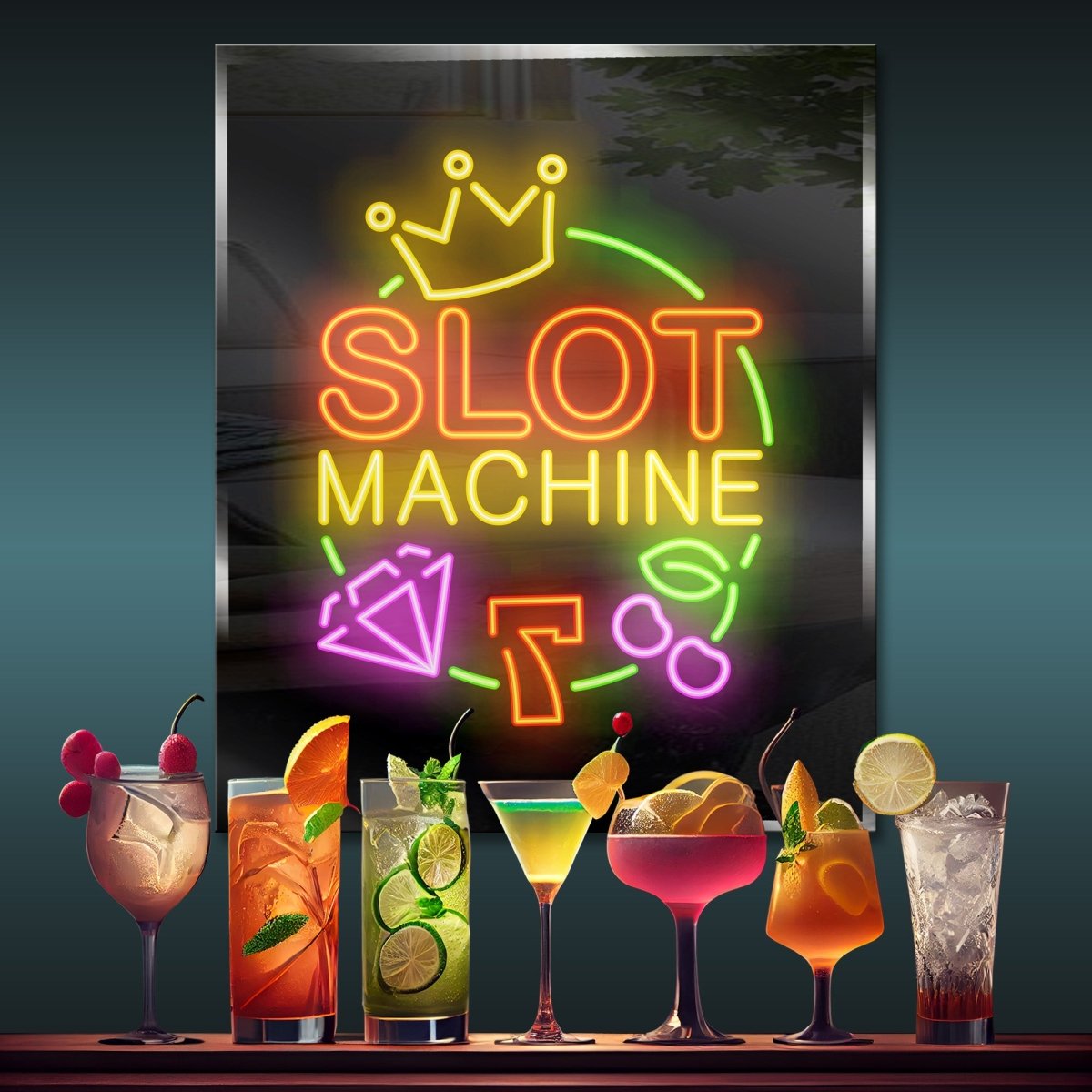 Personalized Neon Slot Machine - madaboutneon