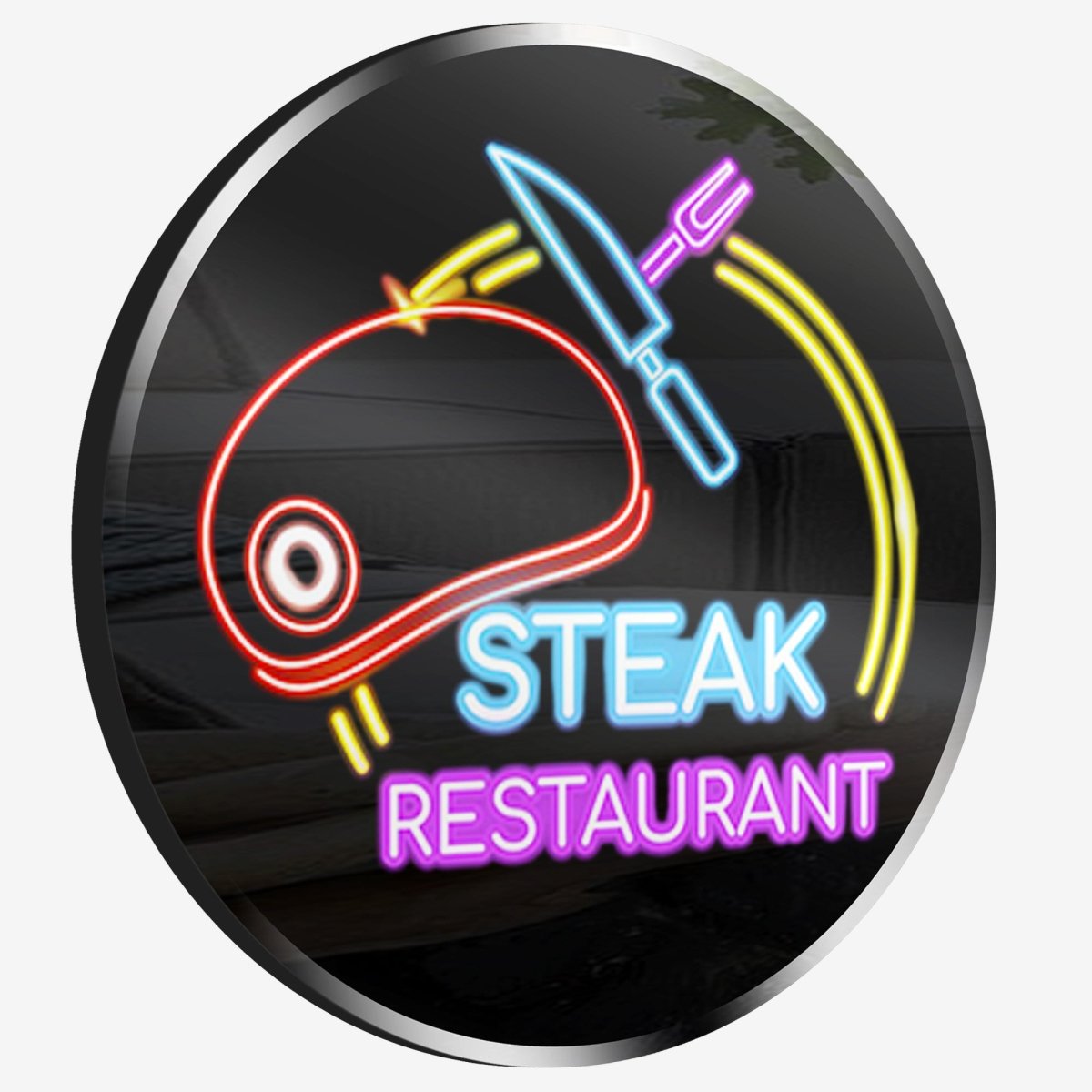 Personalized Neon Steak Restaurant - madaboutneon