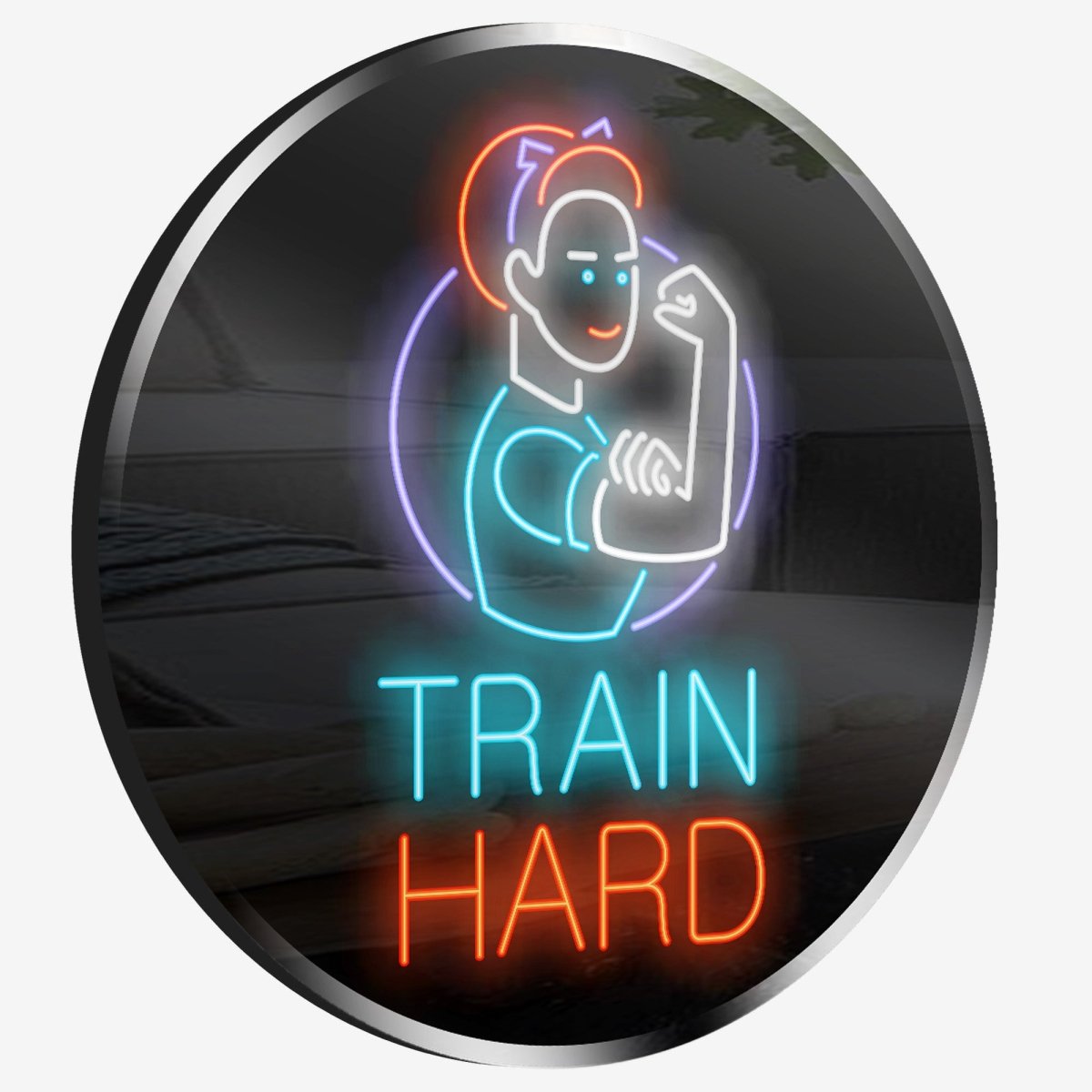 Personalized Neon Train Hard - madaboutneon