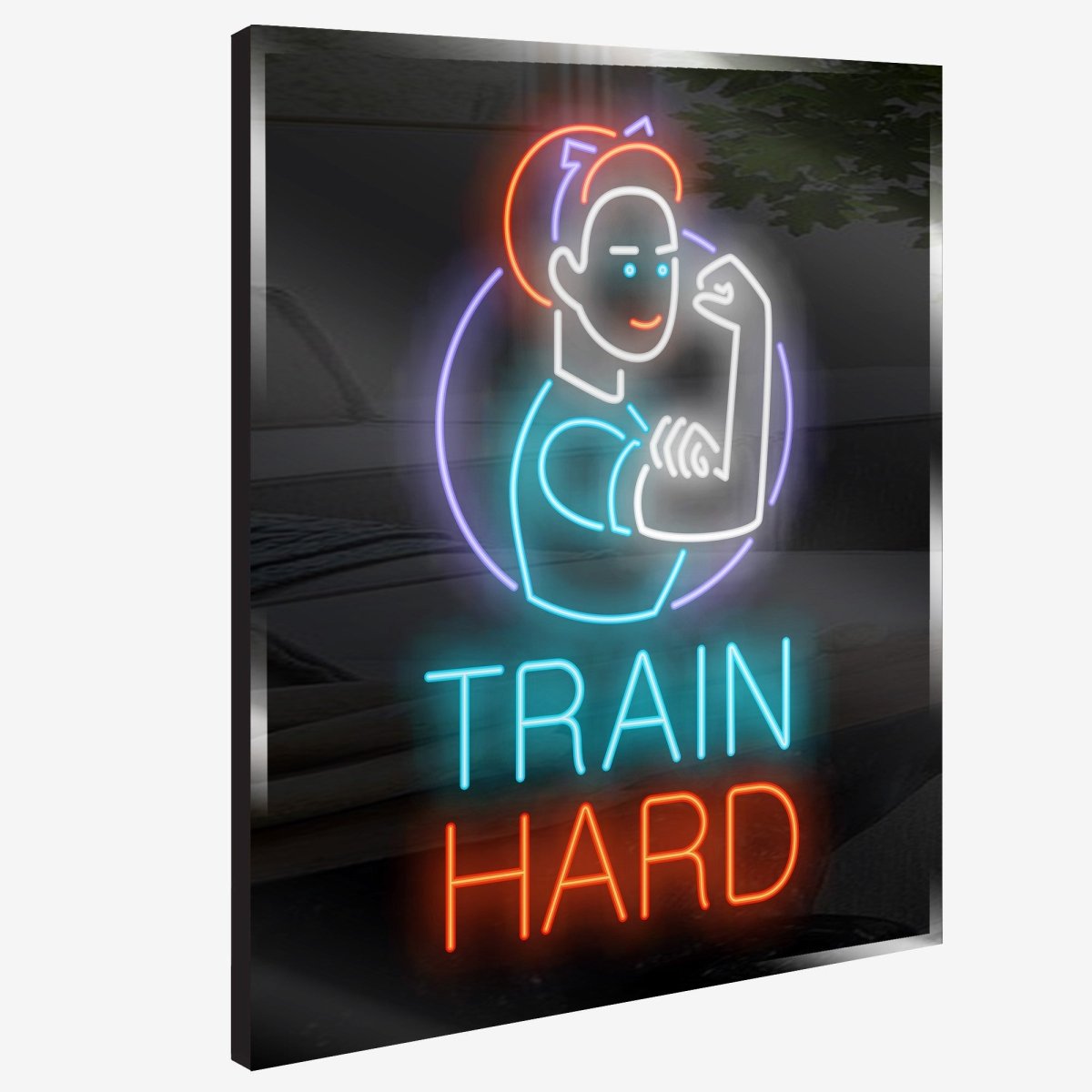 Personalized Neon Train Hard - madaboutneon
