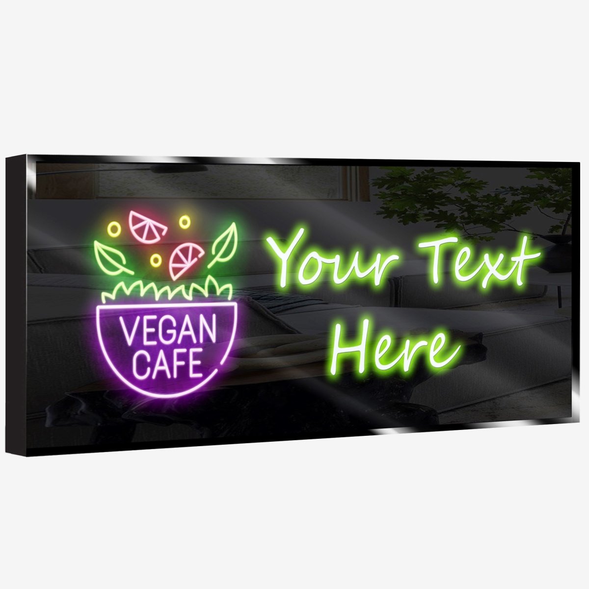 Personalized Neon Vegan Café - madaboutneon