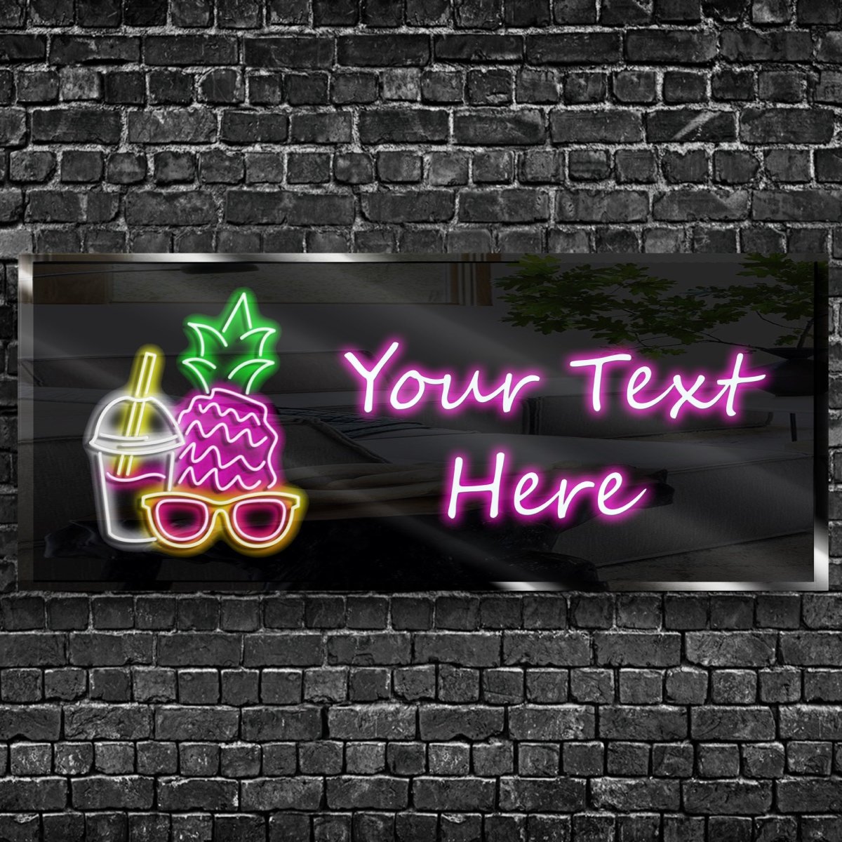 Personalized Pineapple Neon Sign 600mm X 250mm - madaboutneon