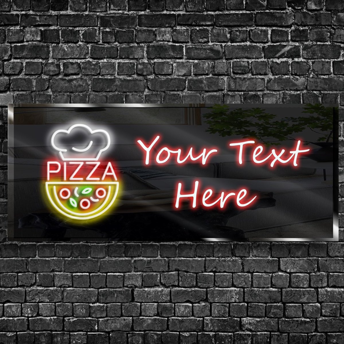 Personalized Pizza 2 Neon Sign 600mm X 250mm - madaboutneon
