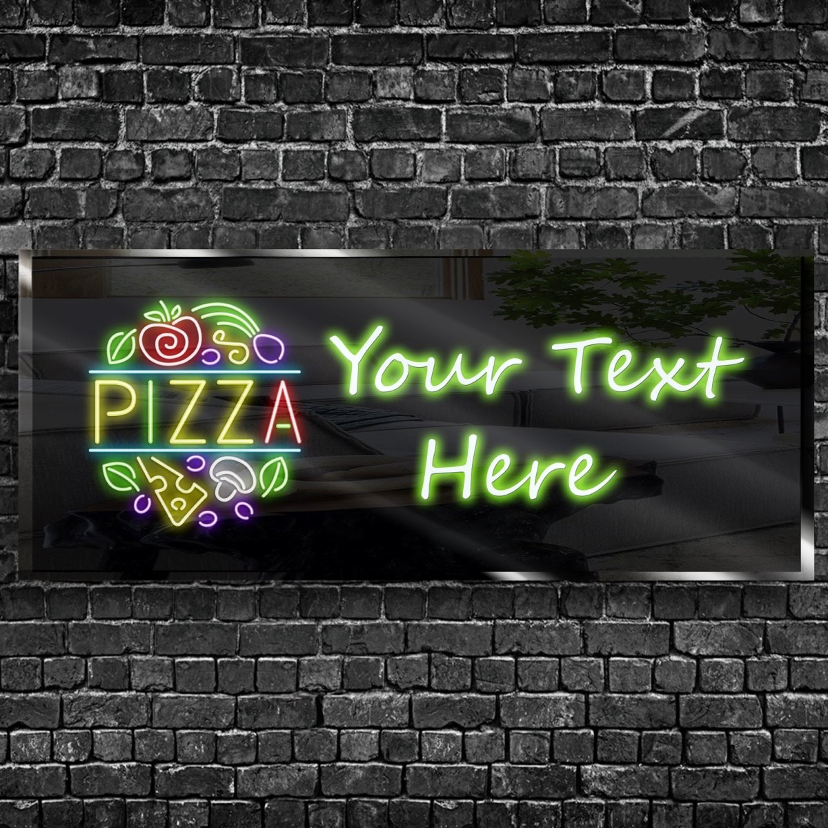 Personalized Pizza Neon Sign 600mm X 250mm - madaboutneon