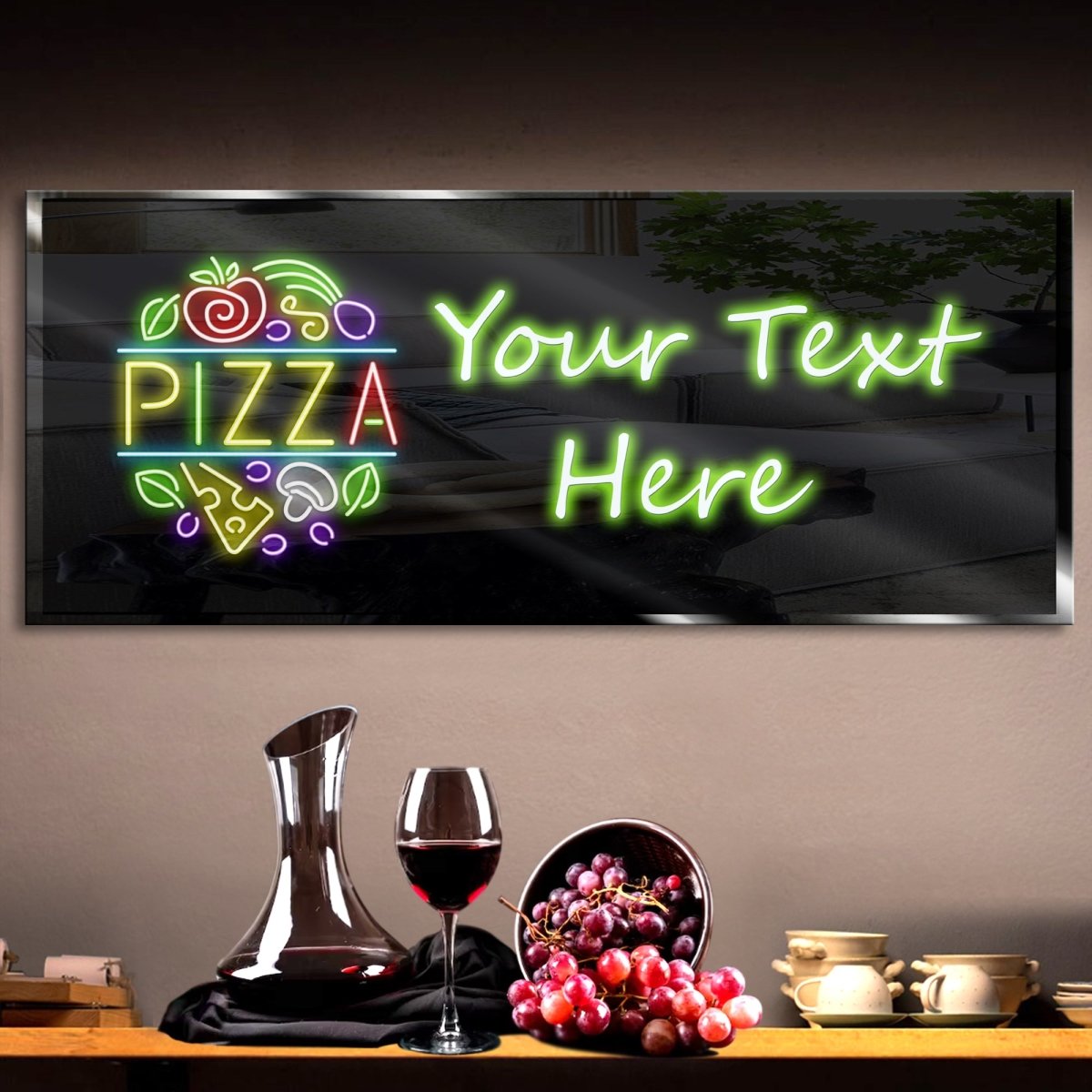 Personalized Pizza Neon Sign 600mm X 250mm - madaboutneon