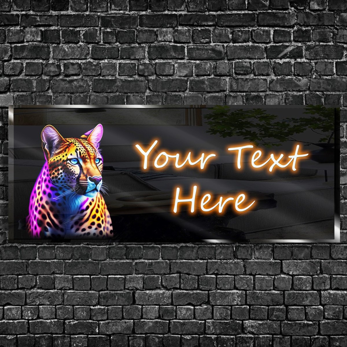 Personalized Rainbow Leopard Neon Sign 600mm X 250mm - madaboutneon