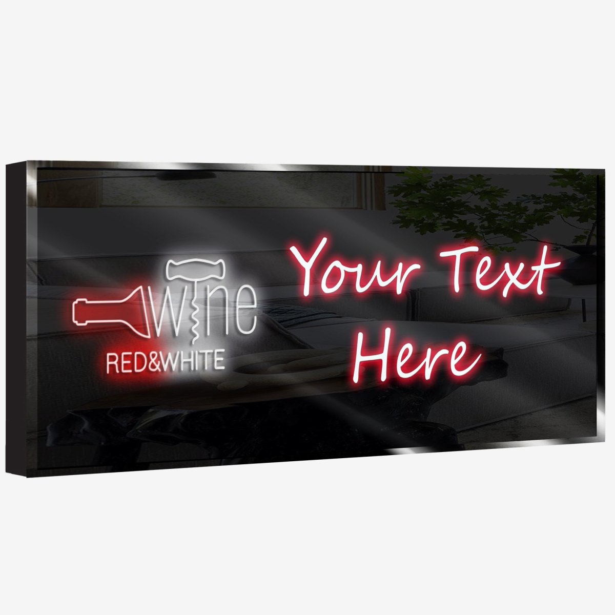 Personalized Red and White Wine Neon Sign 600mm X 250mm - madaboutneon