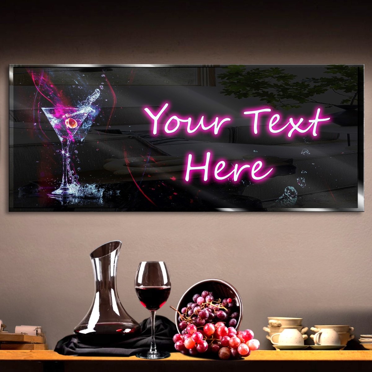 Personalized Red Cocktail Neon Sign 600mm X 250mm - madaboutneon