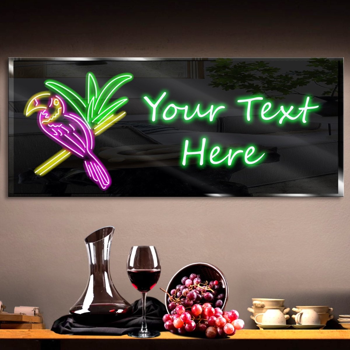 Personalized Toucan Neon Sign 600mm X 250mm - madaboutneon