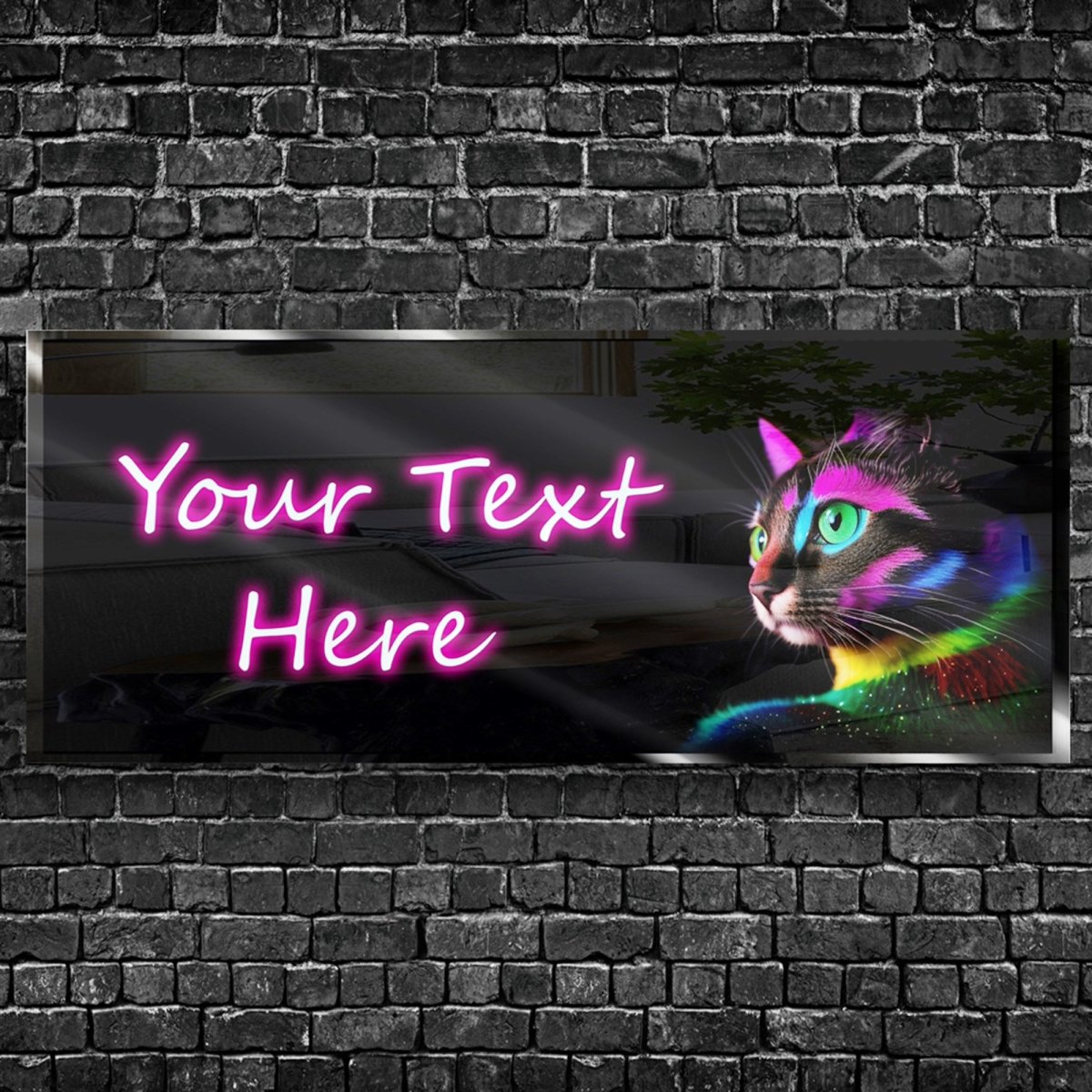 Personalized Violet Cat Neon Sign 600mm X 250mm - madaboutneon