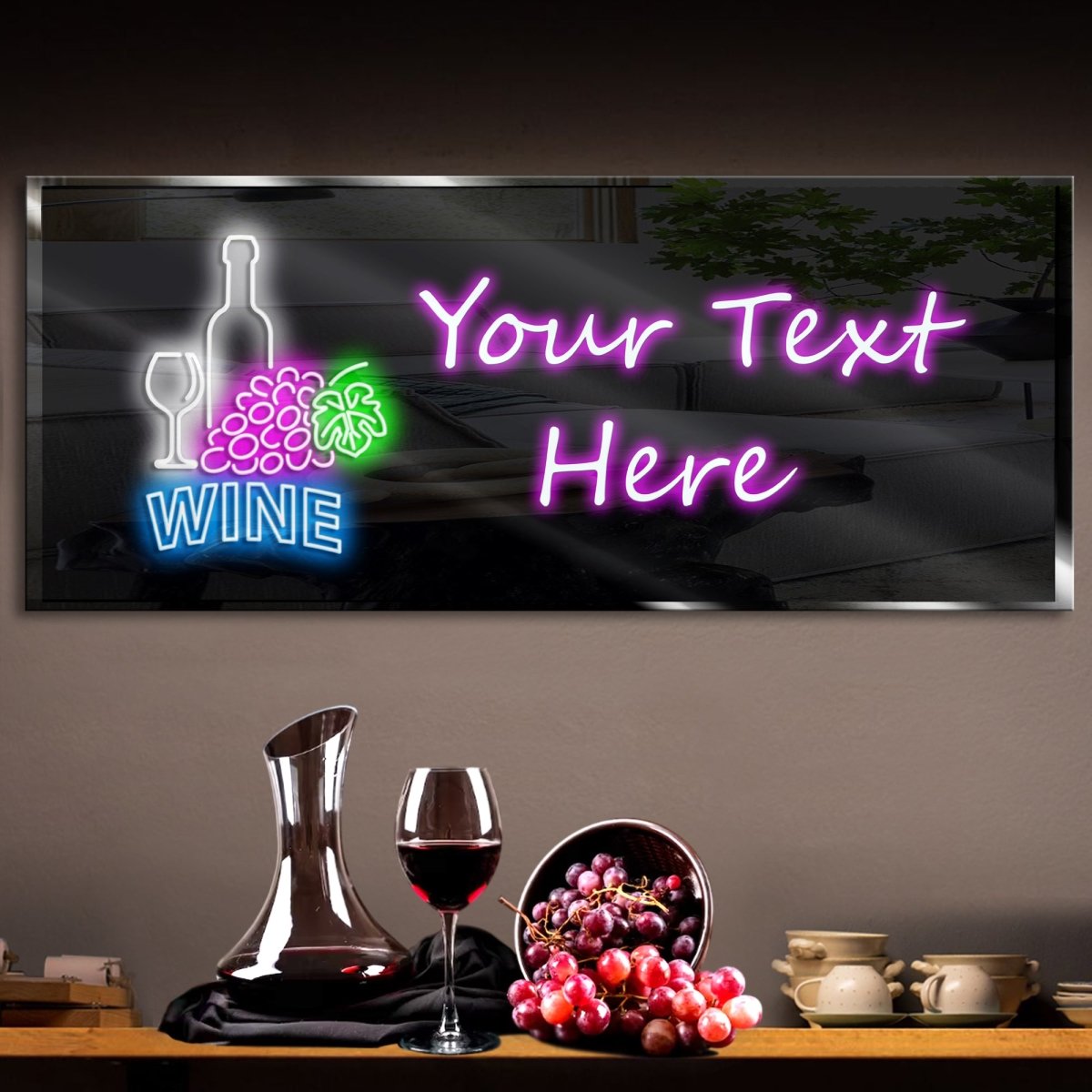 Personalized Wine Bar Neon Sign 600mm X 250mm - madaboutneon