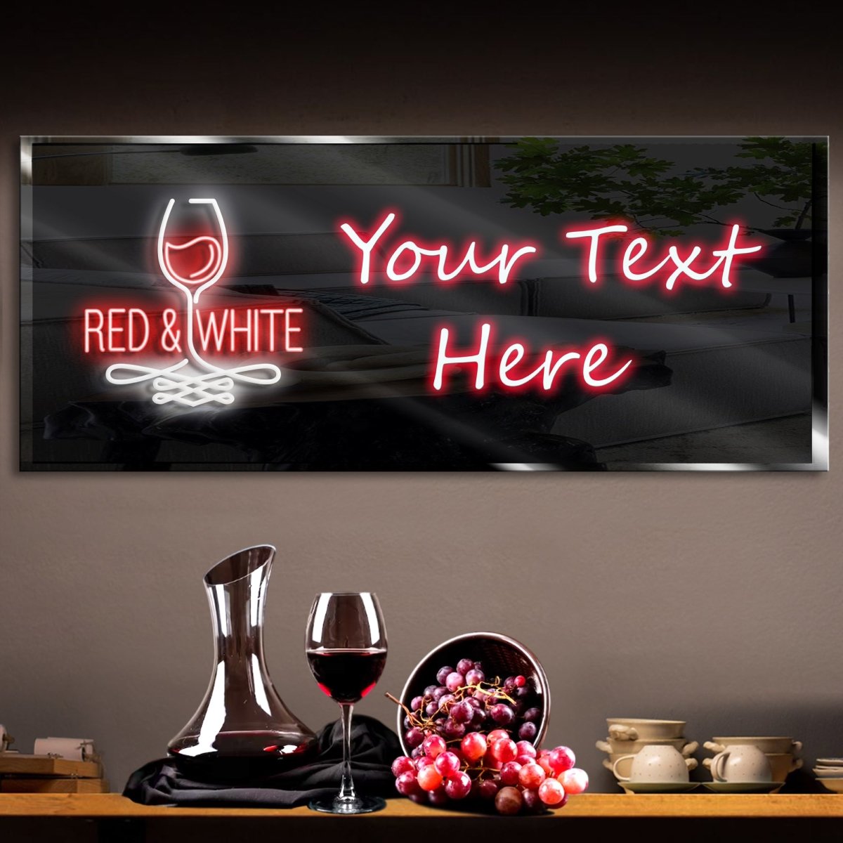 Personalized Wine Neon Sign 600mm X 250mm - madaboutneon