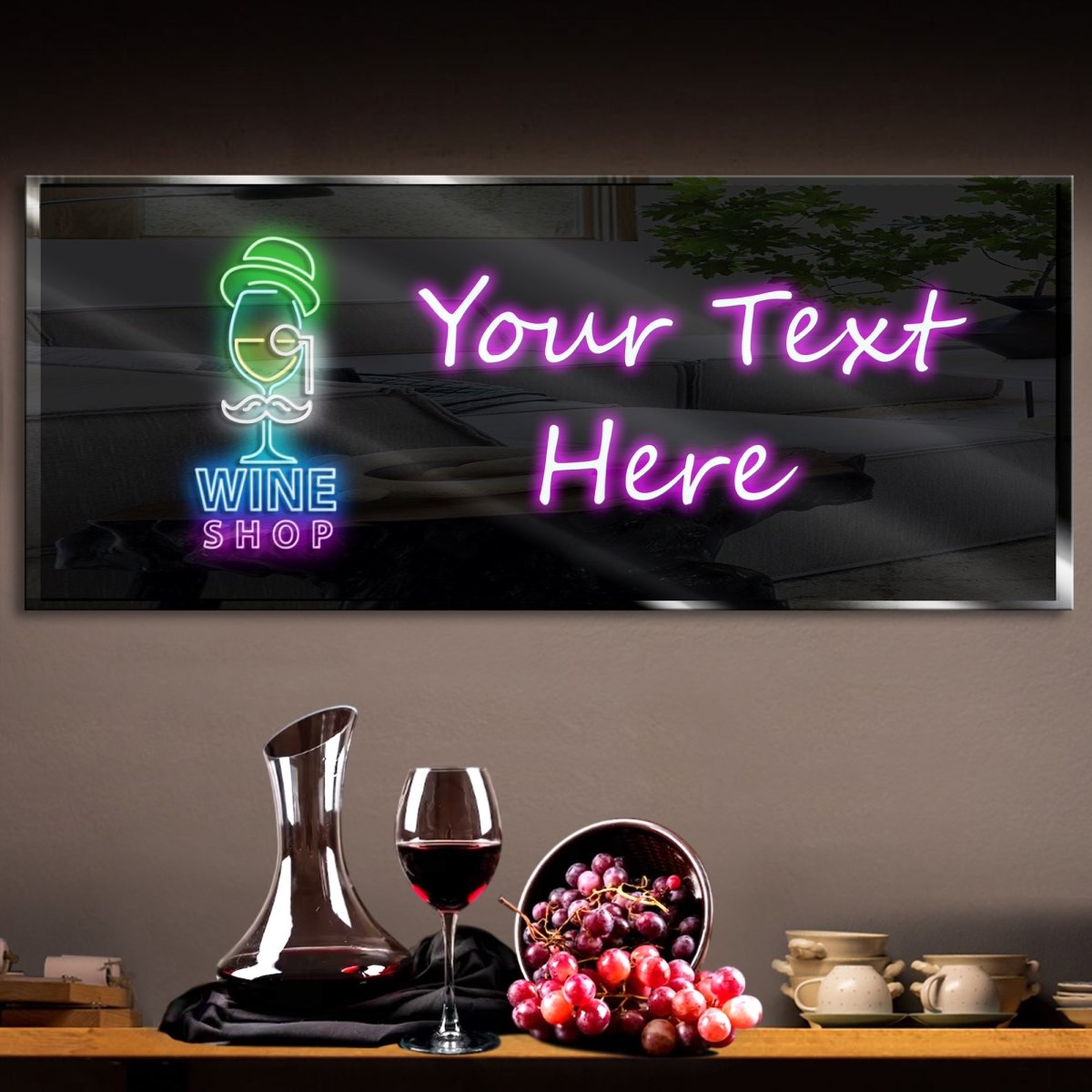 Personalized Wine Shop Neon Sign 600mm X 250mm - madaboutneon